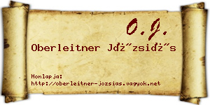 Oberleitner Józsiás névjegykártya